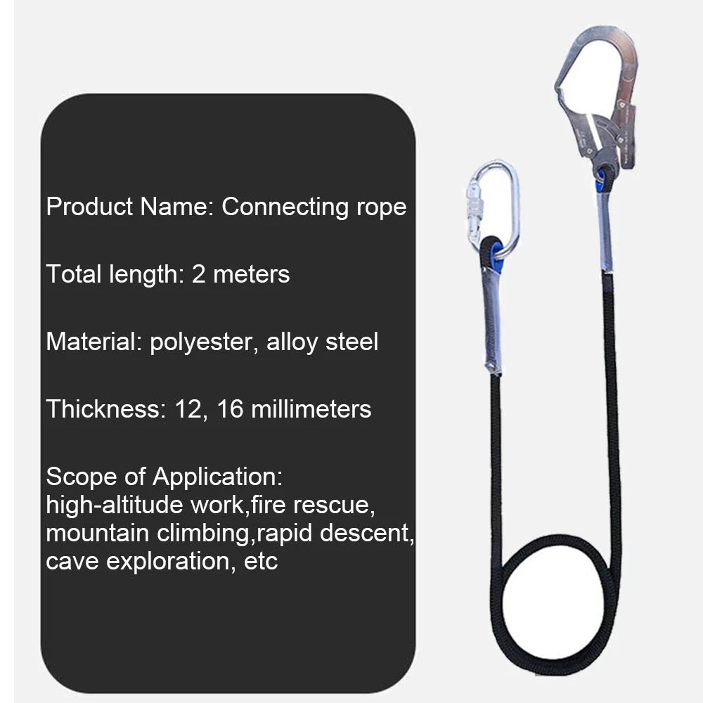 High-altitude Work Safety Belt Safety Ropes Hook Outdoor Rock Climbing Three Point Harness Electrician Construction Equipment