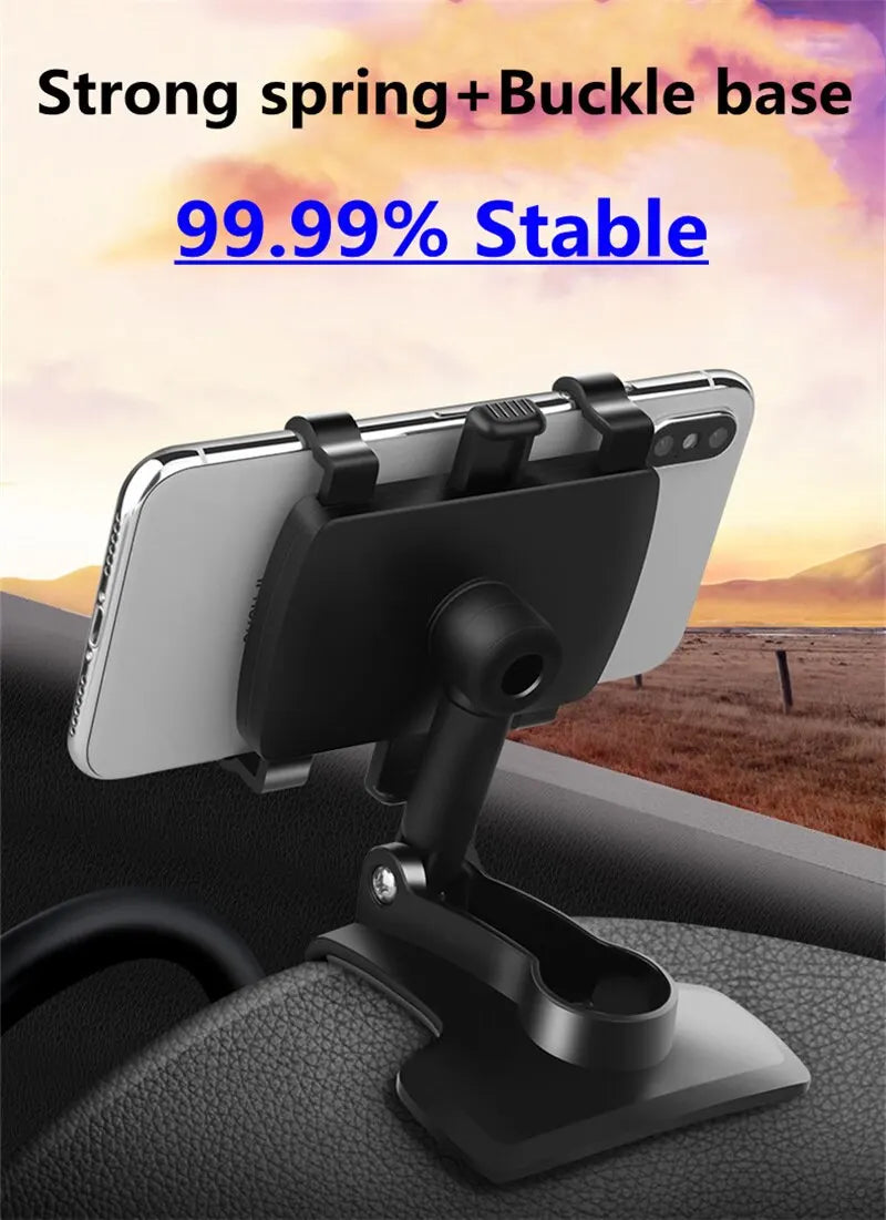 Car Mobile Phone Holder Easy Clip Mount Stand Panel Universal Navigation Multi-Functional Bracket Holder Dashboard GPS Support