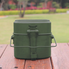 3Pcs/Set Lunch Box Aluminum Alloy Mess Tin Pot and Pan Set Cookware for Camping Picnic Wild Food Container Cooking