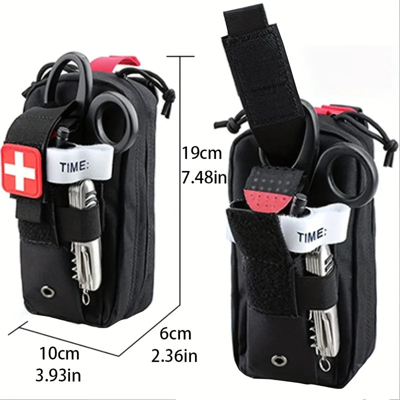 First Aid Kit Medical EDC Pouch Tactical MOLLE Outdoor Medical Bag Tourniquet Scissors Waist Bag 1000D tourniquet holder