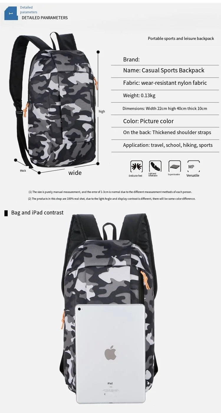 New Camping Hiking Trekking Kids Small Backpacks Waterproof Men Women Outdoor Sports Mountaineering Bag Running Cycling Rucksack