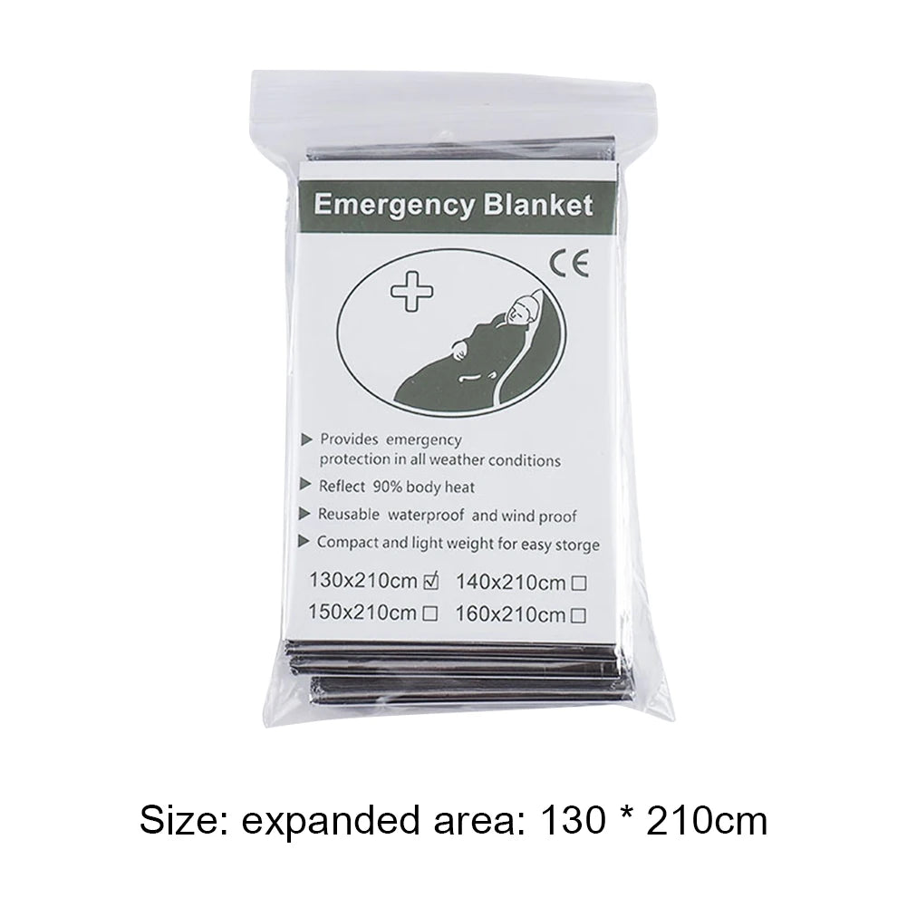 5-30pcs Outdoor Emergency Survival Blanket First Aid Rescue Kit Waterproof Waterproof Foil Thermal Camping Military Blanket Hot