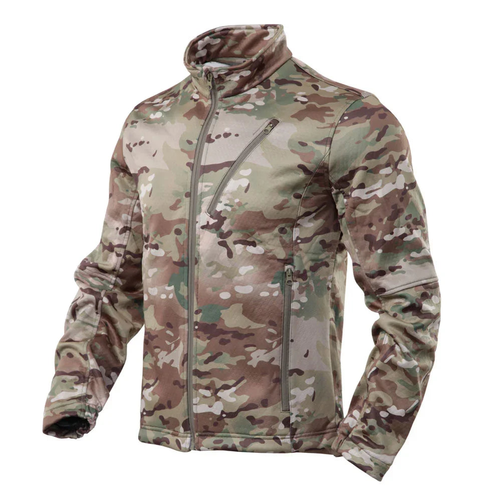 Winter Fleece Tactical Jackets Men Military Shark Skin Soft Shell Cargo Windbreakers Outdoor Windproof Waterproof Bomber Coats