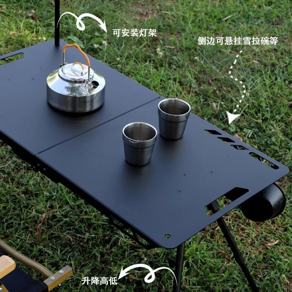 Aluminum Alloy Portable Folding Table, Ultra-Light, Camping, Tactical, Small, IGT, Outdoor