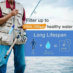 Outdoor Camping Emergency Water Filter Wilderness Filtration Direct Drinking Water Purifier Hiking Accessories Camping Equipment