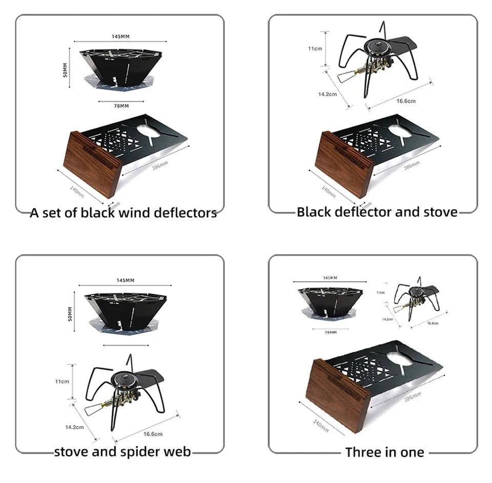 StormDragon camping gas stove accessories black portable outdoor stove, Soto stove set gas stove bracket SOTO-310 spider stove