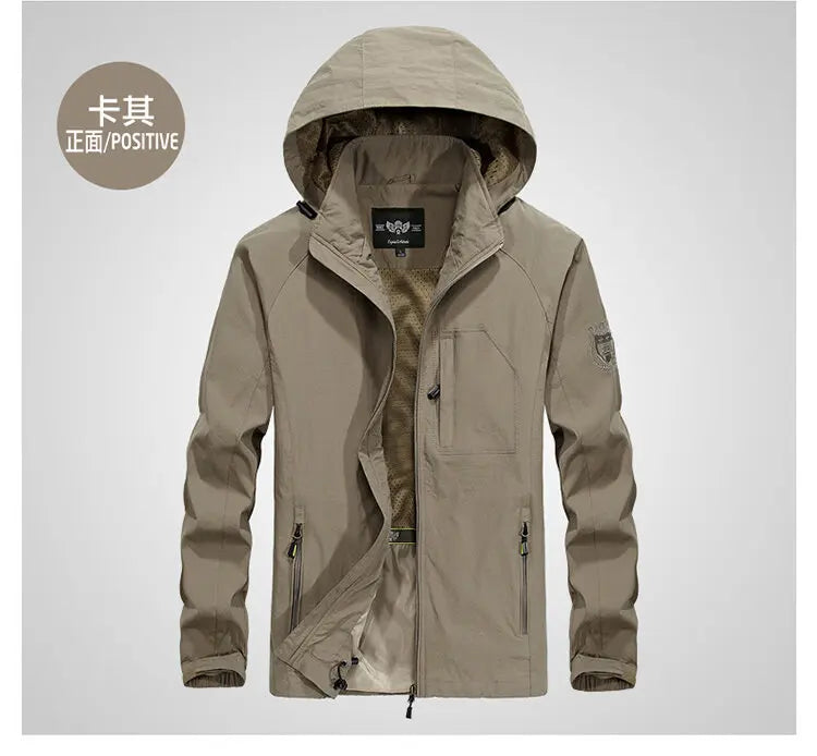 2024 Autumn Outdoor Waterproof Soft Shell Jacket Hunting Windbreaker Hiking Rainwater Camping Fishing Tactical Clothing For Men