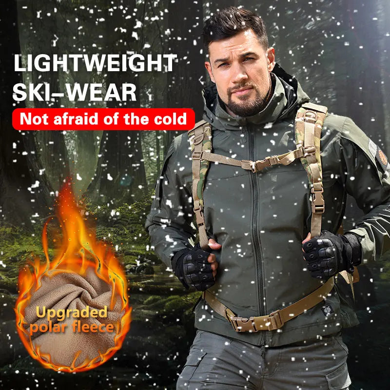 HAN WILD Tactical Jacket Men Soft Fleece Coat Waterproof Camo Jackets Airsoft Men Clothing Outdoor Airsoft  Climbing Windbreaker