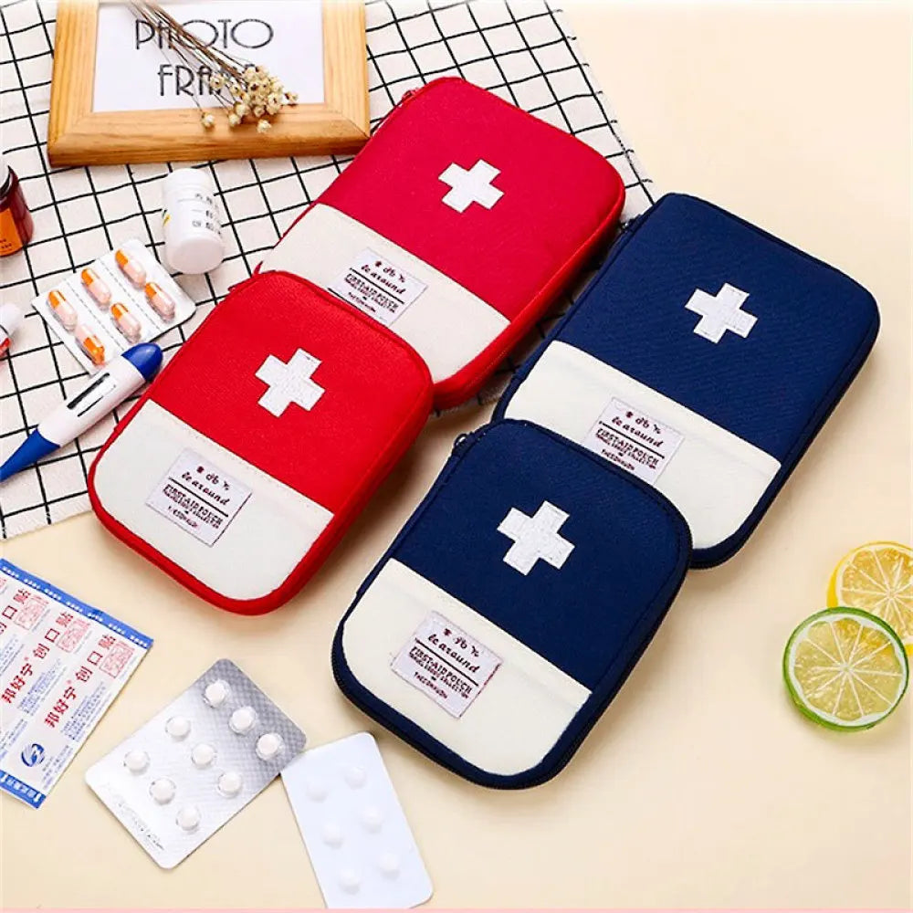 Portable Medicine Bag Cute First Aid Kit Medical Emergency Kits Organizer Outdoor Household Medicine Pill Storage Bag Travel