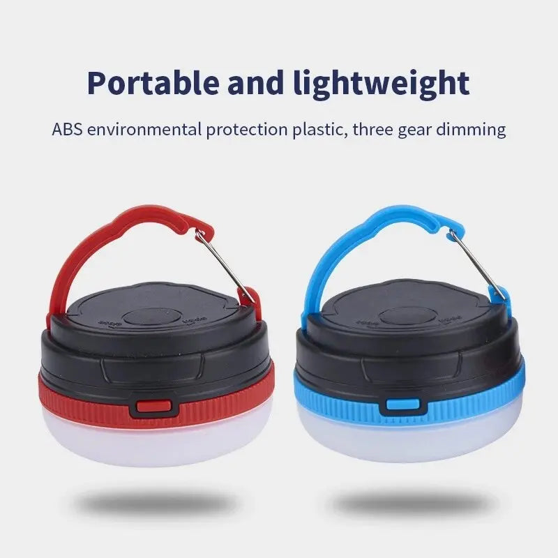 Portable Camping Light 3 Lighting Modes Emergency Light with Magnet Base for Outdoor Work Tent Camping Supplies Without Battery