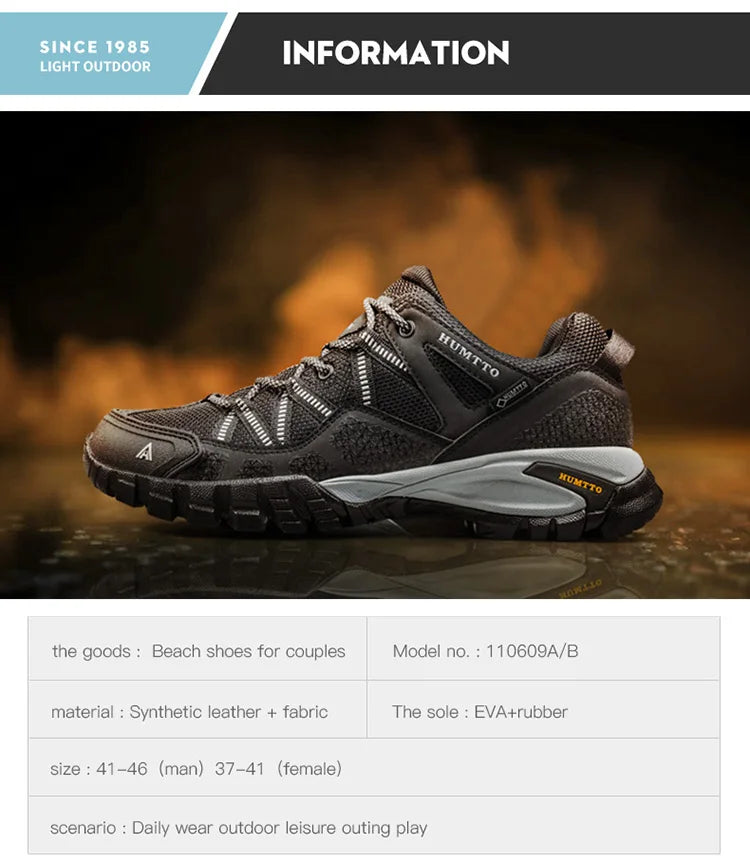 HUMTTO Breathable Hiking Men's Sports Shoes Luxury Designer Climbing Trekking Sneakers for Men Outdoor Work Man Boots 110609A