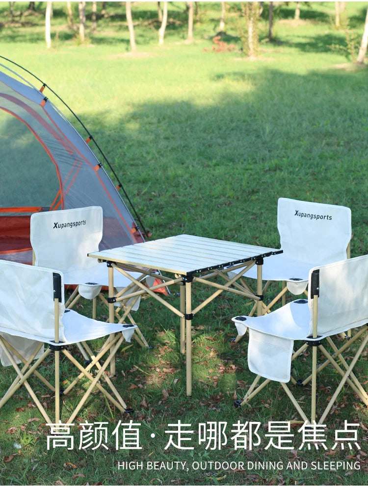 Outdoor Folding Table And Chair Portable Camping Picnic Barbecue Self Driving Tour Table Folding Mesa Plegable Outdoor Furniture