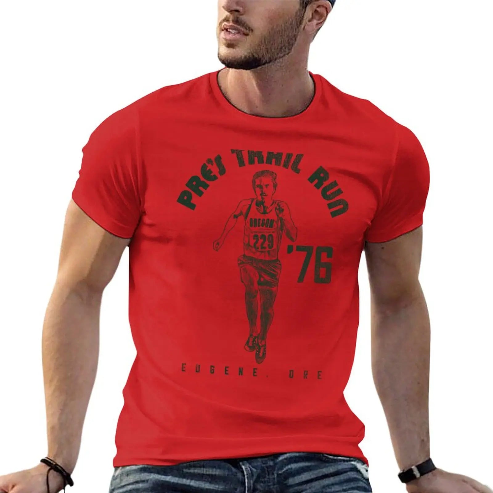 PRE'S TRAIL RUN '76 T-Shirt new edition heavyweights customs design your own oversizeds men clothings