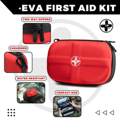 RHINO RESCUE Mini First Aid Kit: Small, Waterproof, Portable. Essential for Travel, Home, Car, College, Camping.