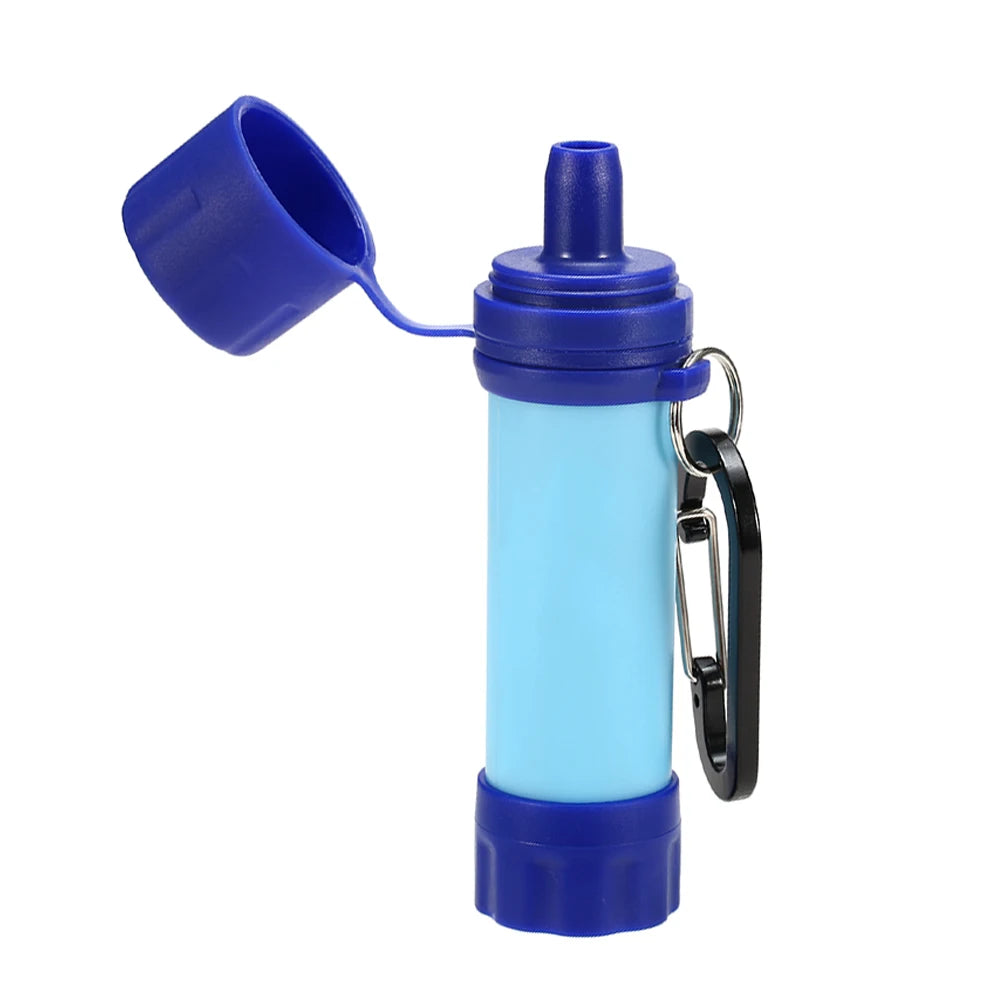 Outdoor Drinking Water Filtration Purifier Emergency Life Portable Survival Water Filter with Straw Camping Water Filtering Tool