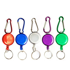 1PC Carabiner Wire Grip Multi-function Keychain Outdoor Waist Anti-lost Keyring Hanging Chain Ring Buckle Camping Hiking Tool