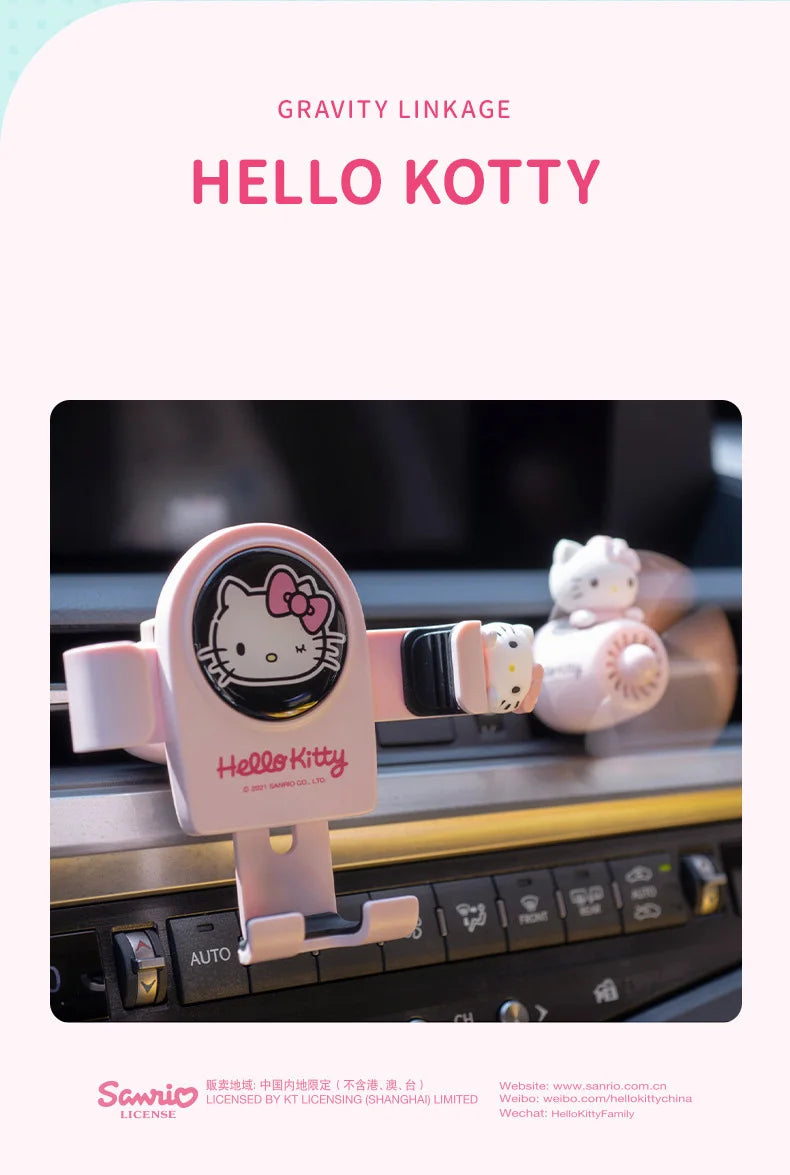 Hello Kitty mobile phone car mount  aromatherapy air vent clip car navigation rack suction cup  support car fixed