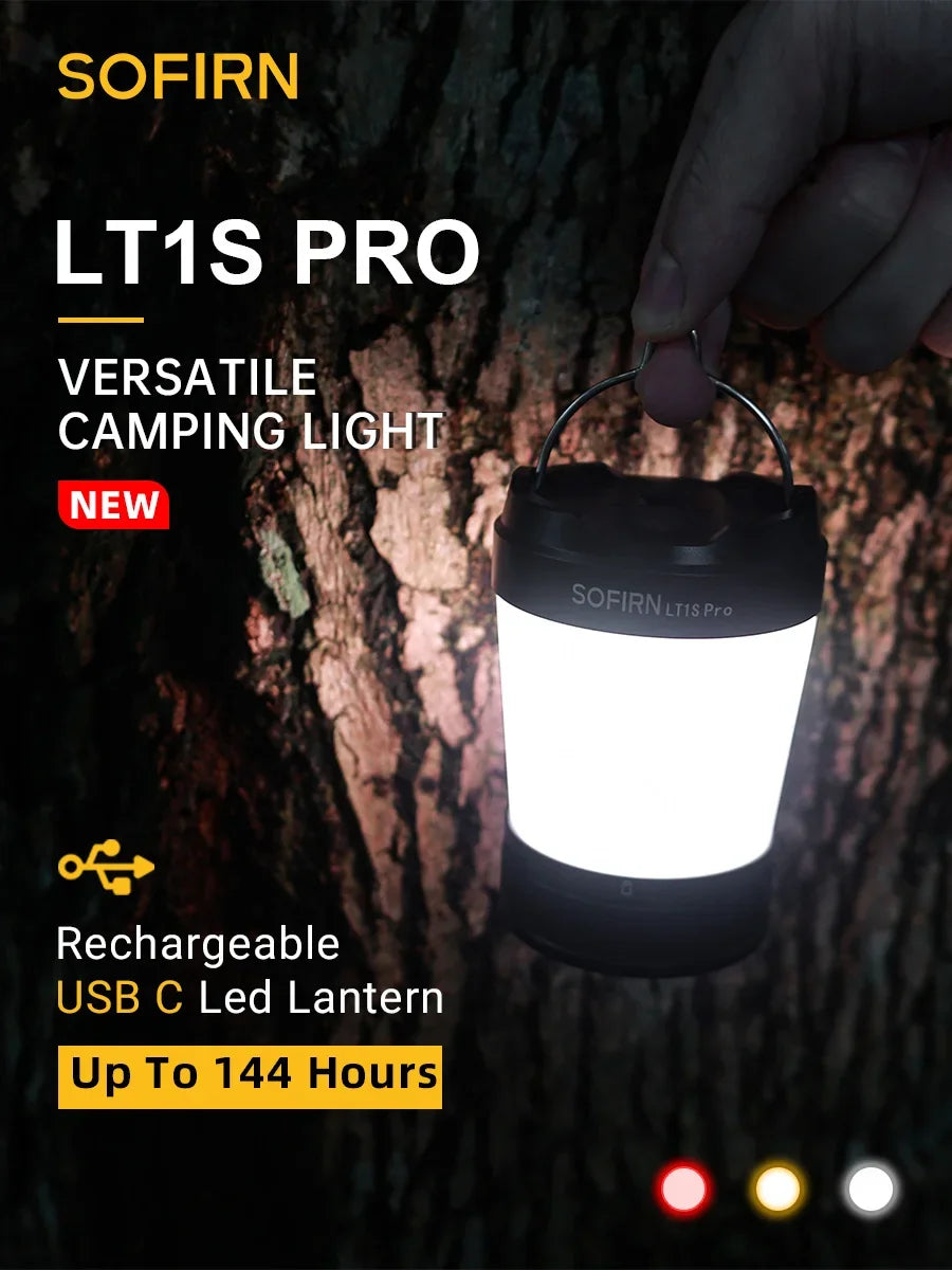 Sofirn LT1S Pro 2700-5000K Powerful Torch  21700 Rechargeable USB C Camping Light Protable Outdoor Lantern Powerbank Output