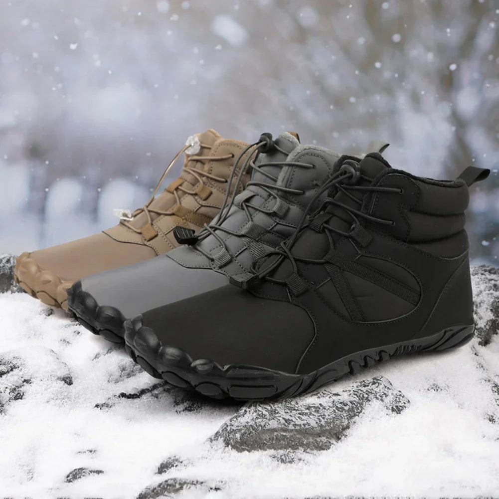 Winter Snow Boots Running Sneakers Non Slip Casual Barefoot Shoes Waterproof High Top for Travel Climbing Hiking