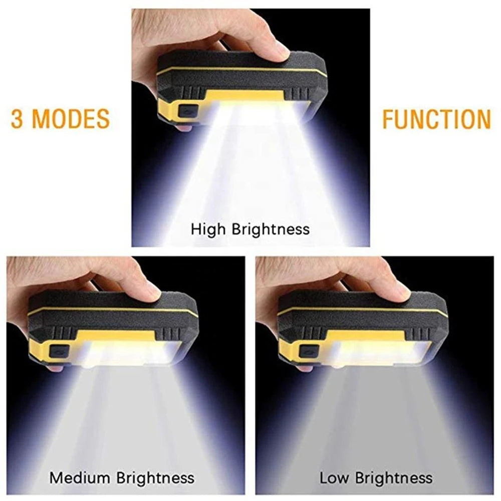 4000mAH COB Work Light USB Rechargeable LED Flashlight Portable Lantern with Magnet 7 Lighting Modes Camping Emergency Torch