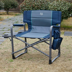 XXL Upgraded Oversized Directors Chairs with Foldable Side Table, Detachable Side Pocket, Heavy Duty Folding Camping Chair up