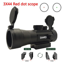 3x44 Red Dot Scope 1x40 Hunting Lunettes Telescopic Sight 11/20mm Track Installation Spotting Scope for Rifle Outdoor Hunting