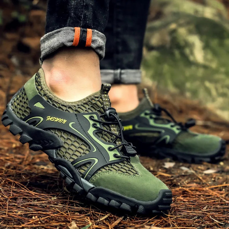 Casual Shoes for Men Sneakers Breathable Hiking Shoes Mesh Sport Shoes Outdoor Climbing Quickdry Water Shoes for Men Plus Size