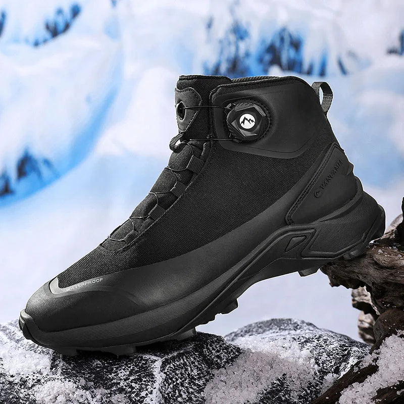 Outdoor Hiking Shoes Mountain Trekking Boots Black Waterproof Camping Sneakers for Men Safety Climbing Sport Tactical Mens Shoes