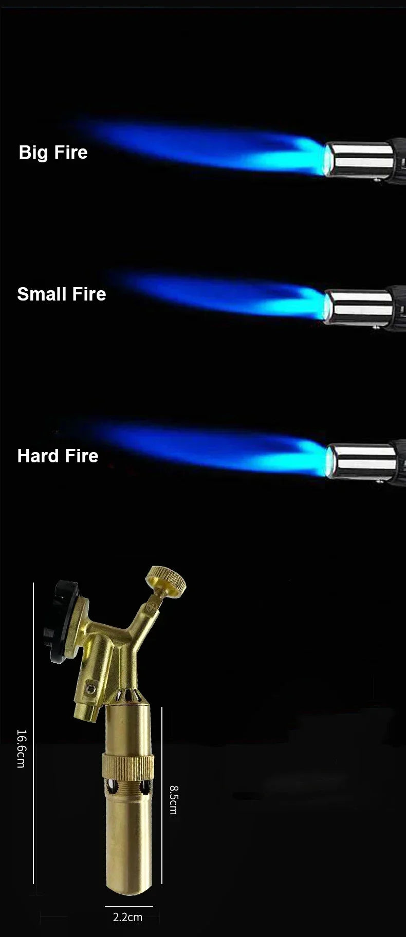 Portable Welding Gas Torch Flame Gun Butane Burner Outdoor Camping BBQ Flamethrower Welding Equipment Kitchen Lighter Cooking