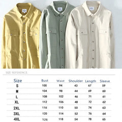 Work Autumn Cotton Shirt Men's Long Sleeve Outdoors Travel Hiking Climbing Trekking Camping Fashion Youth Coat Tops Clothing