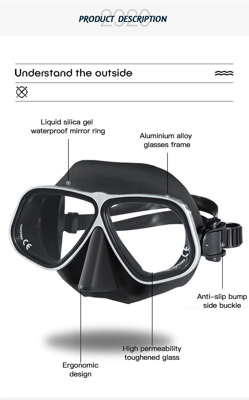 Free Diving Goggles Mask Similar Apollo Alloy Liquid Silica Gel Scuba Mask Wet Tube Kit Snorkeling Equipment Ultra Low Volume