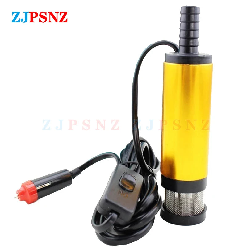 Transfer Pump 12V 24V Diesel Fuel Water Oil Car Camping Fishing Submersible Pump Car Pumping Diesel Oil Pump Cigarette Lighter