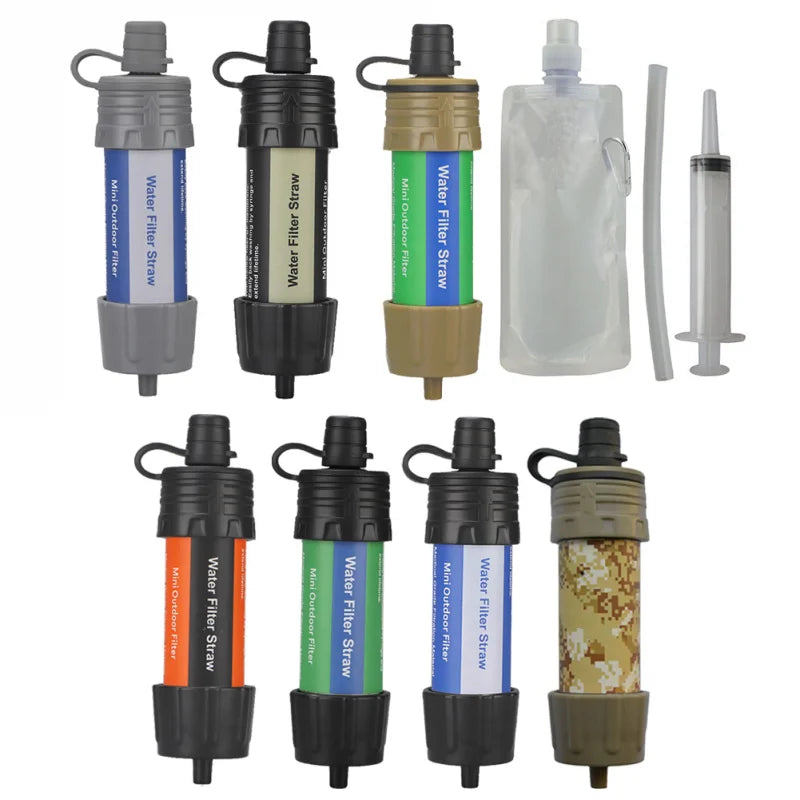 1 Pcs Outdoor Water Filter Straw Water Filtration System Water Purifier for Emergency Preparedness Camping Traveling