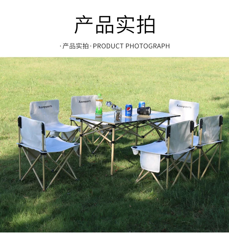 Outdoor Folding Table And Chair Portable Camping Picnic Barbecue Self Driving Tour Table Folding Mesa Plegable Outdoor Furniture