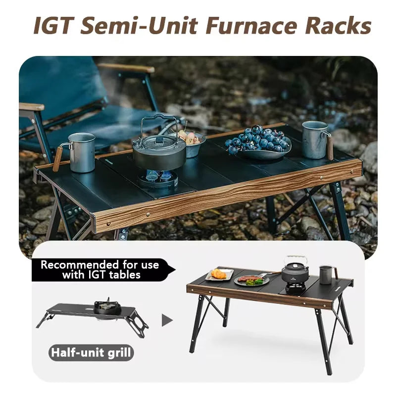 Naturehike IGT Burner Camping Outdoor Portable Gas Stove Kitchen Ultralight IGT Table Grill BBQ Cookware Three-Head Gas Burner