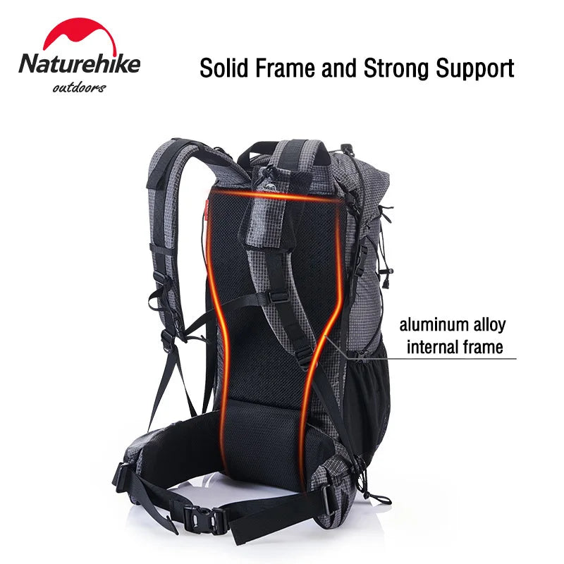 Naturehike Hiking Backpack Outdoor Sports Bag 60+5L Large Capacity Ergonomic Design Backpack Camping Travel Waterproof Bagpack