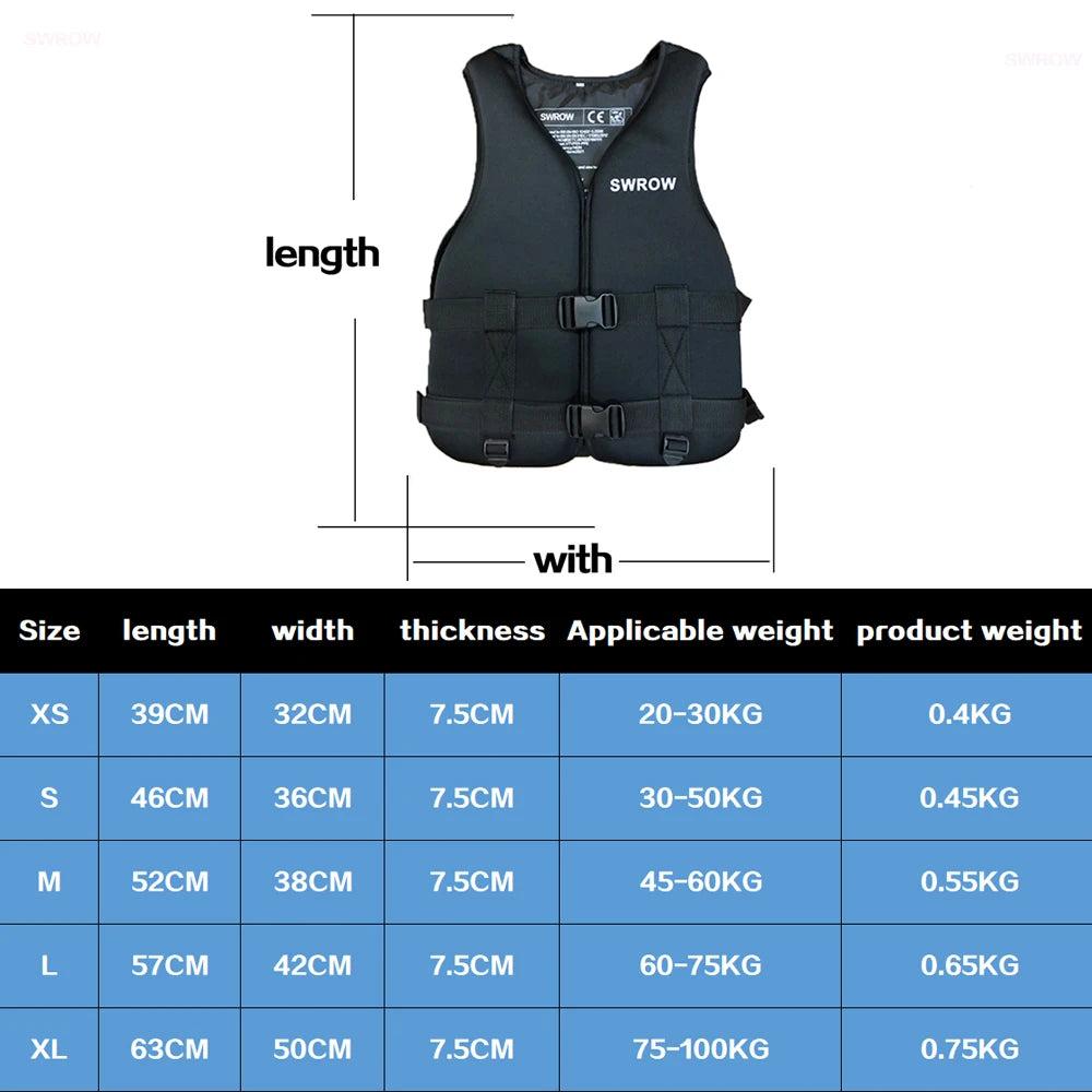 Kayak Life Vest Adults Surf Vest Motorboats Wakeboard Raft Rescue Boat Ski Water Sports Swimming Drifting Rescue Life Jacket