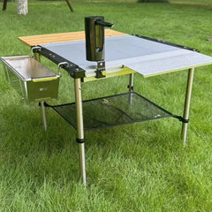 IGT Table 2/3/4 Unit Lower Mesh Pocket Lightweight Storage Rack Expands IGT Table Storage Space Cool Camping Equipment