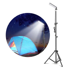 Multifunction Portable LED Camping Lantern Adjsutable Tripod Stand Pole 84Leds Outdoor Work BBQ USB Light Powerful Camping Light