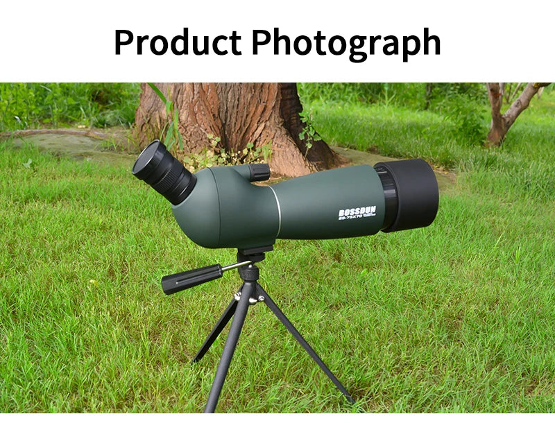 25-75x70 HD Spotting Scope Zoom Monocular Telescope BAK4 Prism ED Lens IPX6 Waterproof for Target Shooting Bird Watching Camping