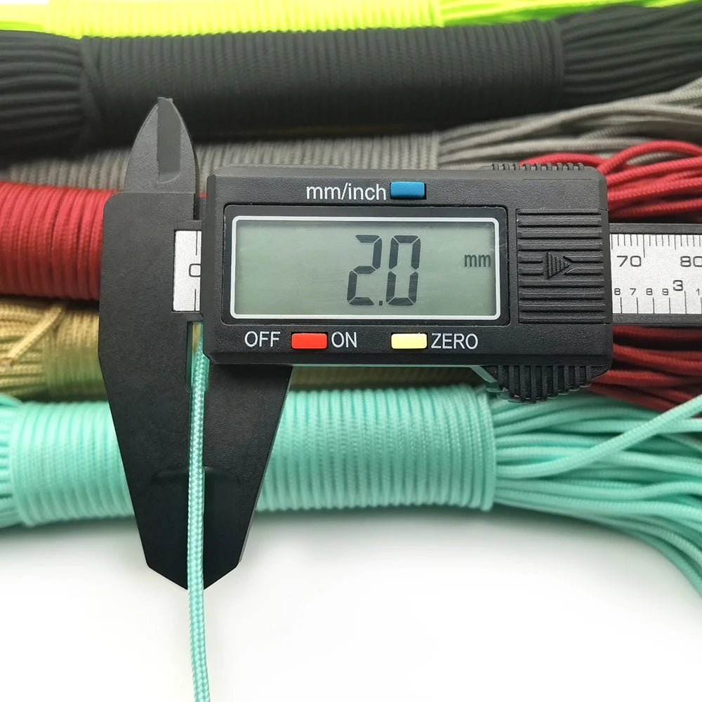 Diameter 2mm 100meters DeepRed Rope Parachute Cord Lanyard Rope Climbing Camping Survival Equipment Paracord Bracelet