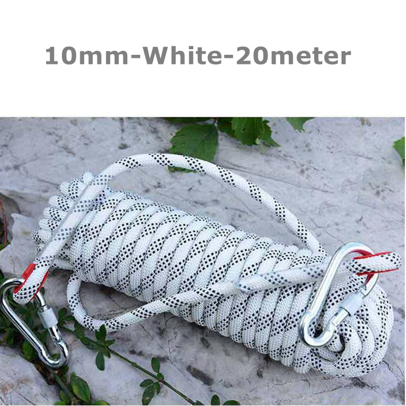 10M 20M Outdoor Auxiliary Ropes Floating Climbing Rope 10mm 12mm Dia High Strength Cord Safety Rope Trekking Hiking Accessories