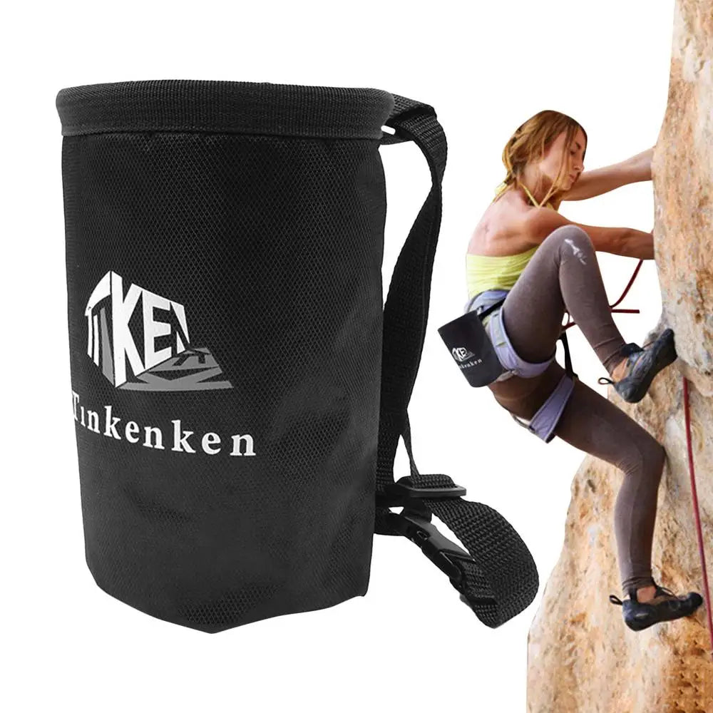 Rock Climbing Chalk Bag Drawstring Chalk Bag Bucket Leakproof Magnesia Sack And Adjustable Carabiner Rock Climbing Gear