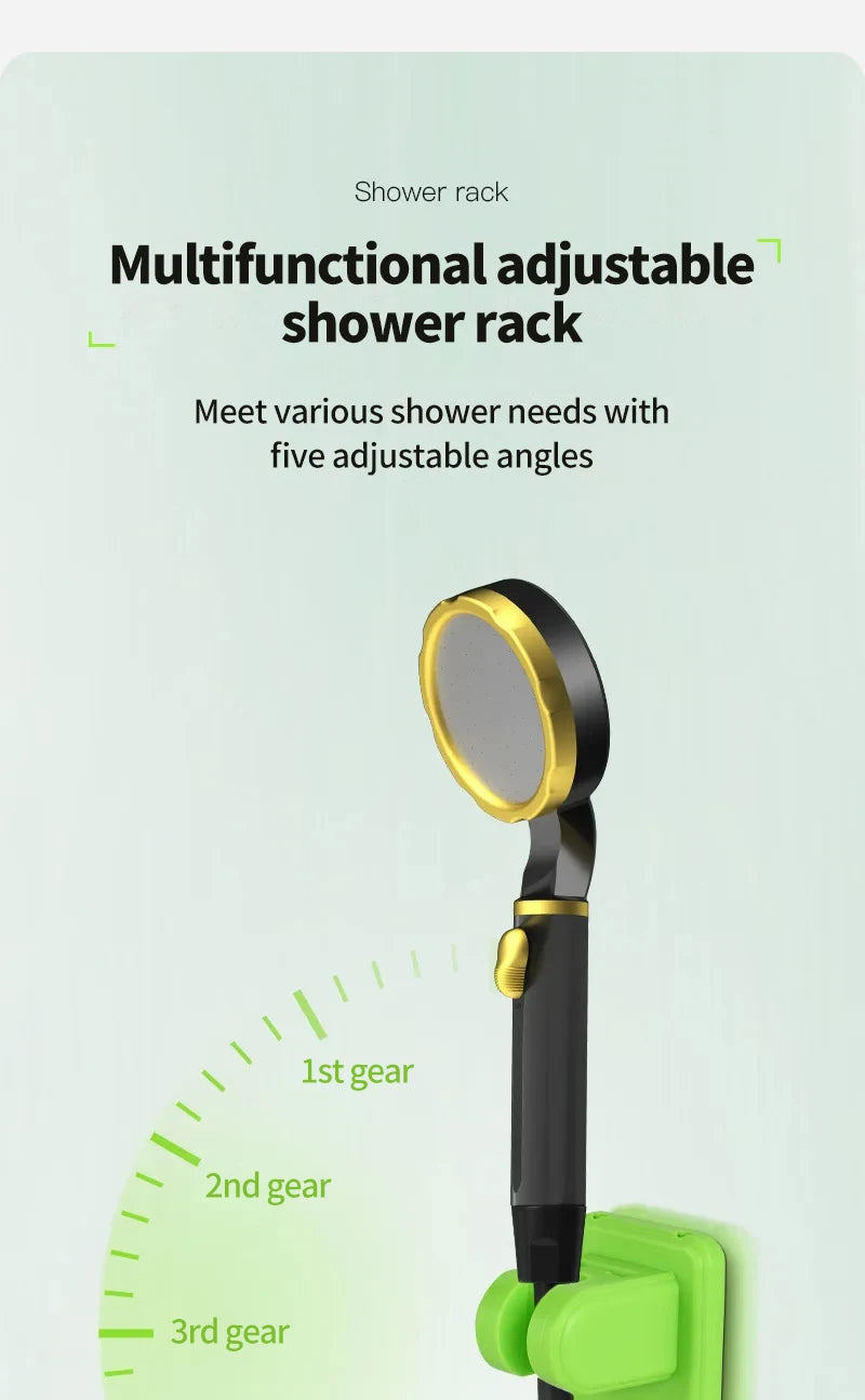 Camping Shower Pump RV Outdoor Shower Kit Camp Shower w/Full Screen Intelligent Digital Display Adjustable 6000mAh Shower Kit