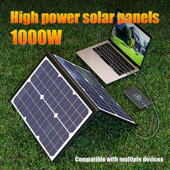 1000W  Solar Panel Kit Complete Camping Foldable Solar Power Station  Portable Generator Charger 18V for Car Boat Caravan Camp