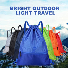 Outdoor Foldable Waterproof Gym Bag Fitness Backpack Drawstring Shop Pocket Hiking Camping Beach Swimming Men Women Sports Bags