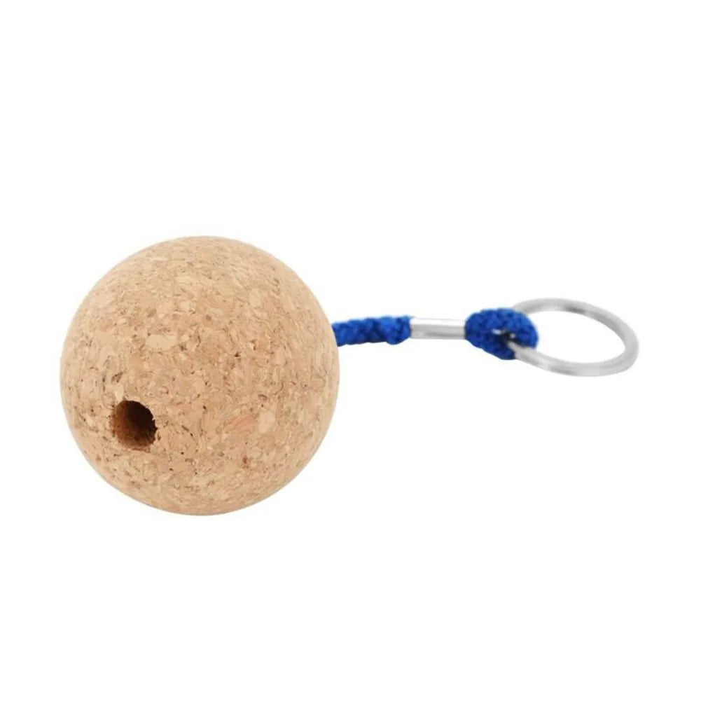 2Pcs Cork Ball Floating Keychain Round 50MM Plastic Fender Buoyancy Key Ring Suitable For Boat Sailing Kayaking Surfing Gift