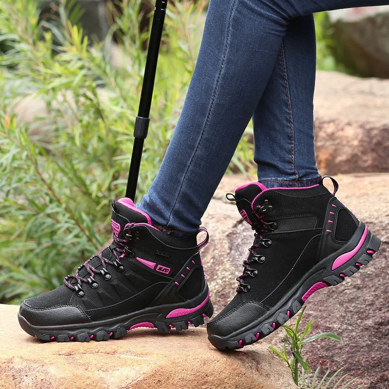 2023 Women Boots Waterproof Winter Shoes Hiking Shoes Women High gang Shoes Non-slip Sneakers Shoes For Adult Work Shoes Mujer