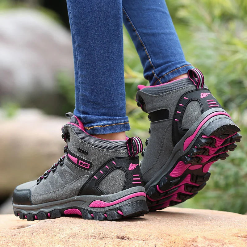 2023 Women Boots Waterproof Winter Shoes Hiking Shoes Women High gang Shoes Non-slip Sneakers Shoes For Adult Work Shoes Mujer