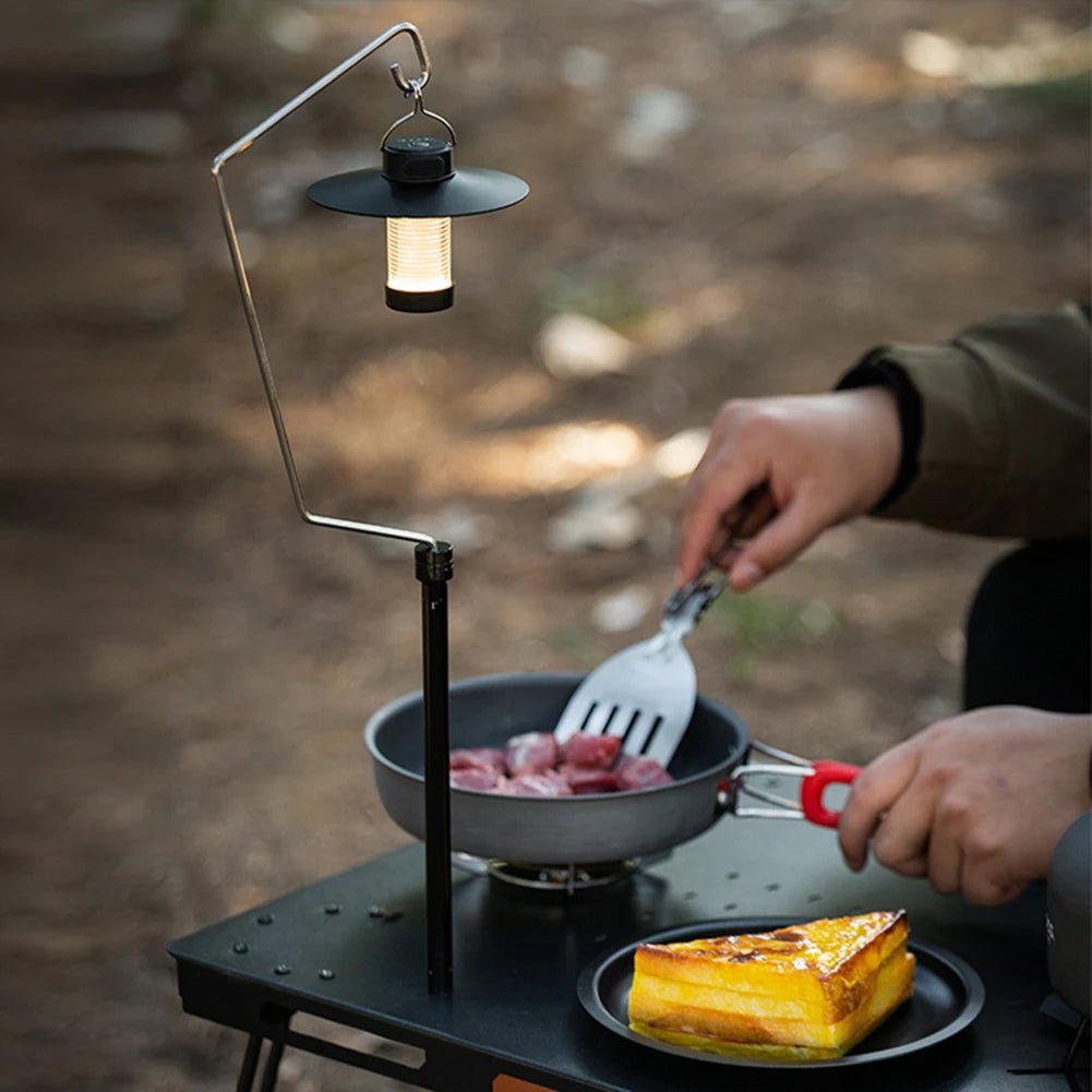 IGT Table Lantern Stand Aluminum Alloy IGT Table Lantern Hanger Multifunctional Desktop Light Stand for Picnic Hiking Fishing